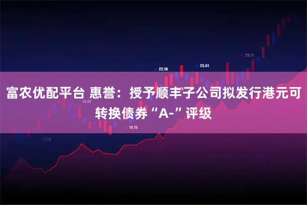富农优配平台 惠誉：授予顺丰子公司拟发行港元可转换债券“A-”评级