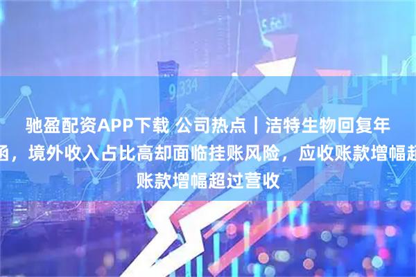 驰盈配资APP下载 公司热点｜洁特生物回复年报问询函，境外收入占比高却面临挂账风险，应收账款增幅超过营收