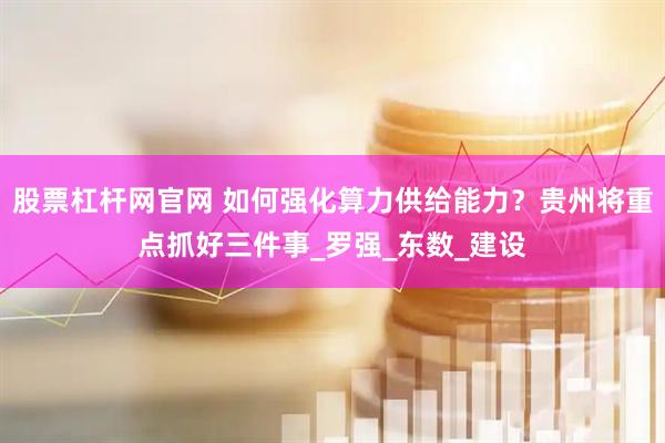 股票杠杆网官网 如何强化算力供给能力？贵州将重点抓好三件事_罗强_东数_建设