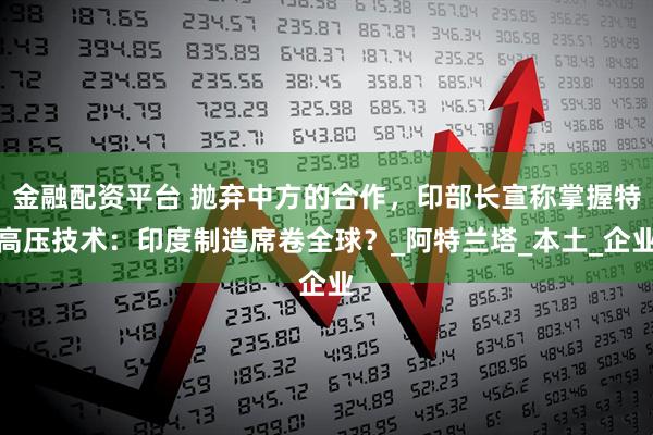 金融配资平台 抛弃中方的合作，印部长宣称掌握特高压技术：印度制造席卷全球？_阿特兰塔_本土_企业